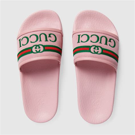 gucci girl flip flops|gucci slides kids girls.